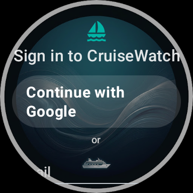 Wear OS sign-in screen with Google Sign-In